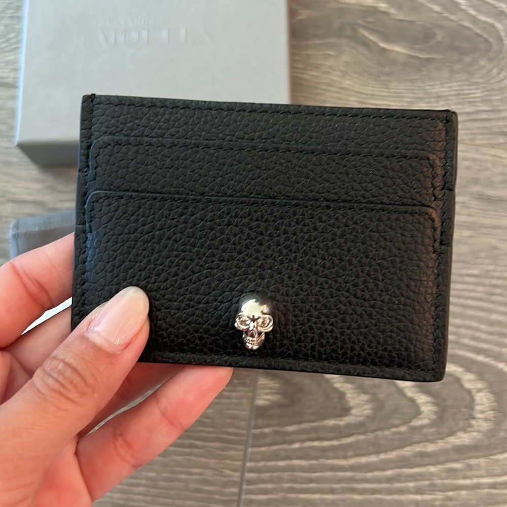 Alexander McQueen Leather Skull Card Holder